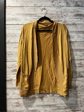 Cielo Mustard Open-Front Cardigan